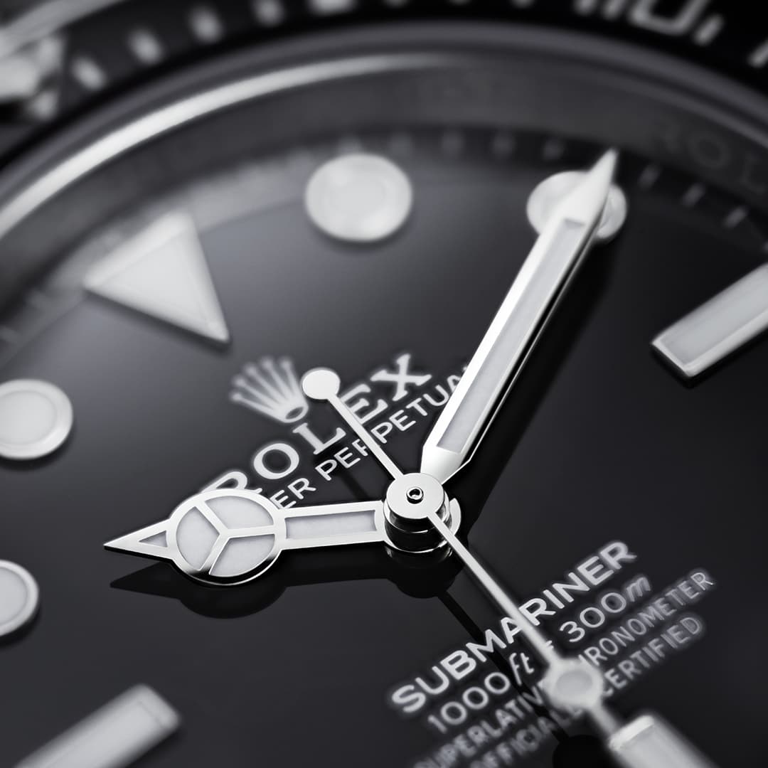 Rolex Submariner dial macro close-up